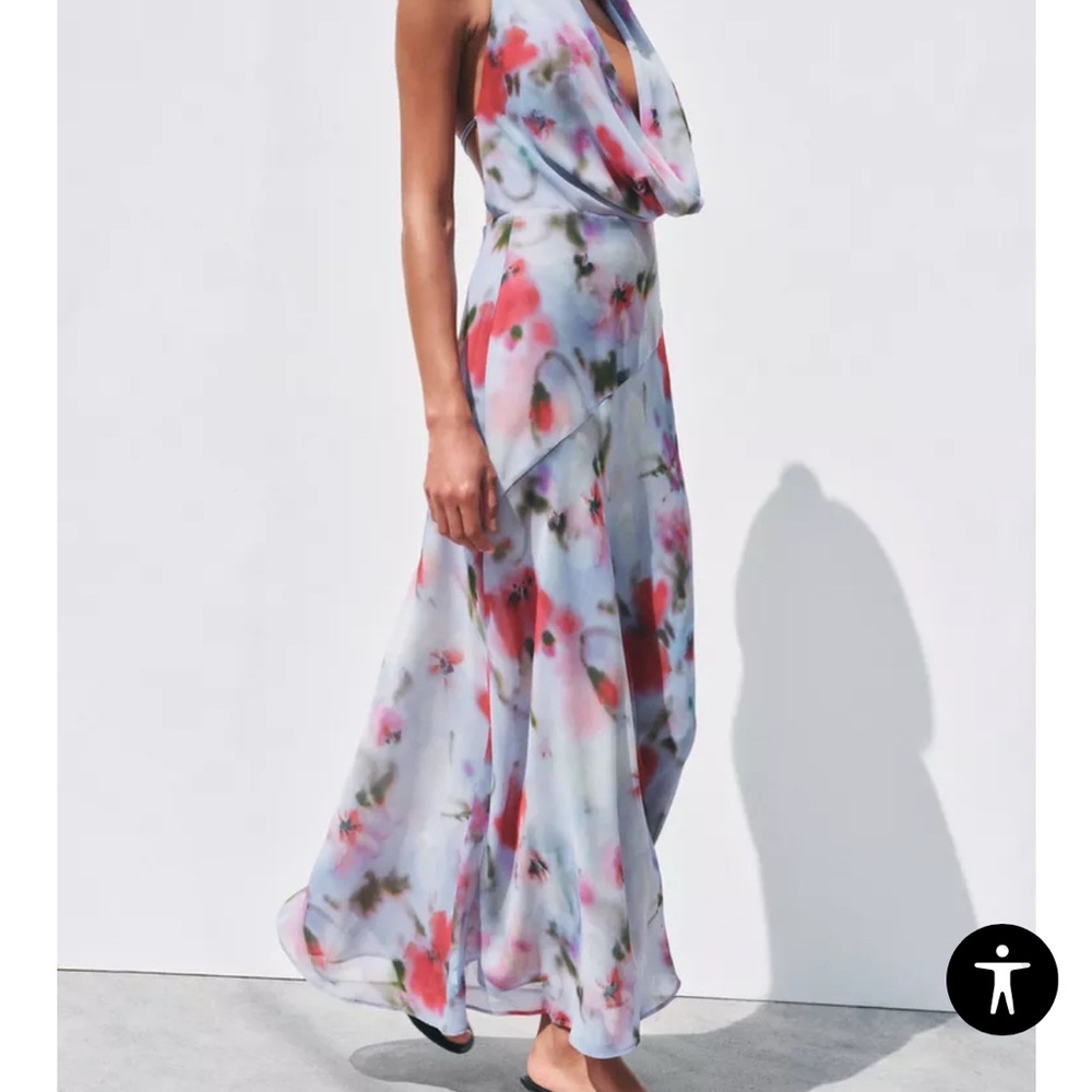 Floral Halter Maxi Dress NWT